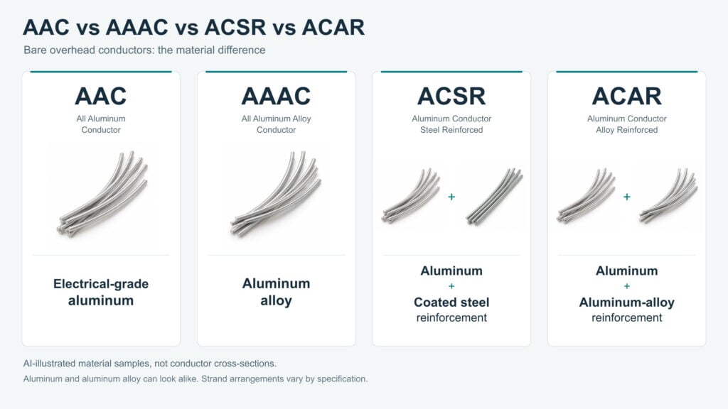 AAC vs AAAC vs ACSR vs ACAR: A Buyer’s Comparison